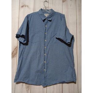Men's 2xl Carhartt Short Sleeve Button Down Gingham‎ Check Shirt Work Casual